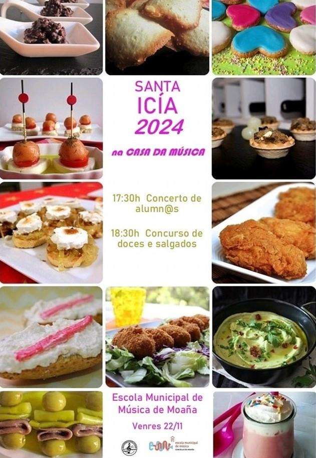 Santa Icía na Casa da Música en Moaña