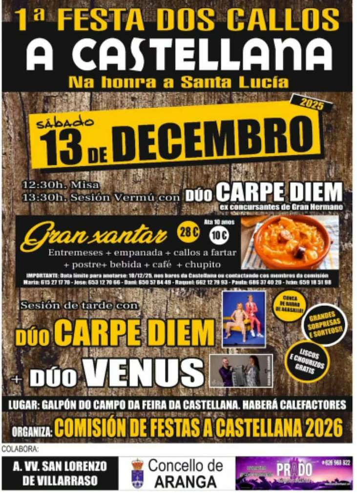 Santa Lucía de A Castellana - I Festa dos Callos en Aranga