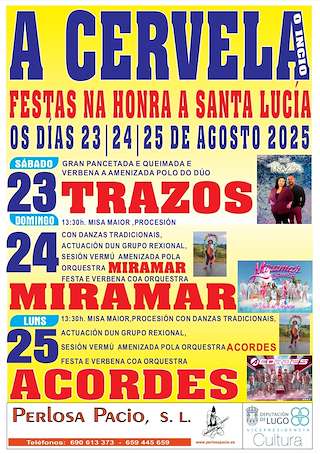 Fechas, información, programa, cartel, imágenes, mapa y ubicación de Santa Lucía de A Cervela  en  O Incio