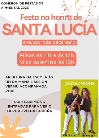 Fechas, información, programa, cartel, imágenes, mapa y ubicación de Santa Lucía de Armental  (2025)  en  Vilasantar