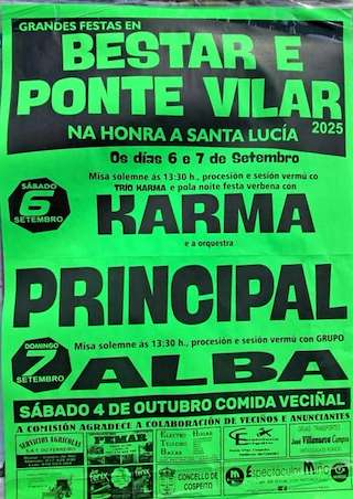 Fechas, información, programa, cartel, imágenes, mapa y ubicación de Santa Lucía de Bestar e Ponte Vilar  en  Cospeito
