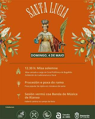 Fechas, información, programa, cartel, imágenes, mapa y ubicación de Santa Lucía de Bugallido  en  Ames