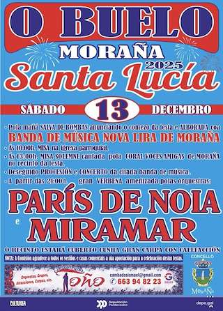 Fechas, información, programa, cartel, imágenes, mapa y ubicación de Santa Lucía de O Buelo (2025)  en  Moraña