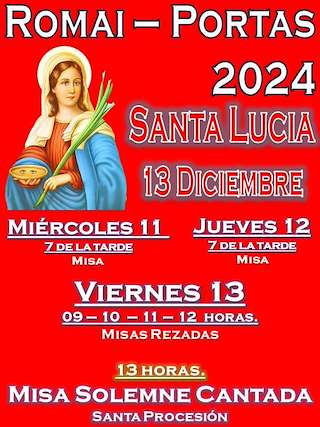 Fechas, información, programa, cartel, imágenes, mapa y ubicación de Santa Lucía de Romai  en  Portas