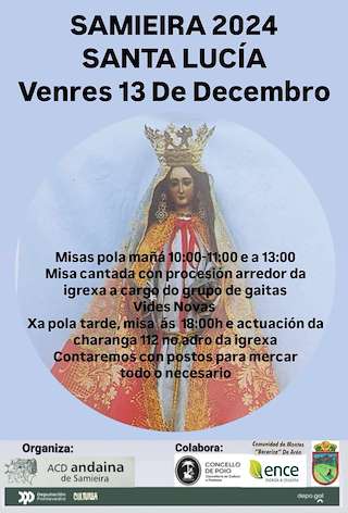 Fechas, información, programa, cartel, imágenes, mapa y ubicación de Santa Lucía de Samieira  en  Poio