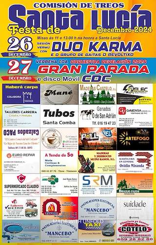 Fechas, información, programa, cartel, imágenes, mapa y ubicación de Santa Lucía de Treos  en  Vimianzo