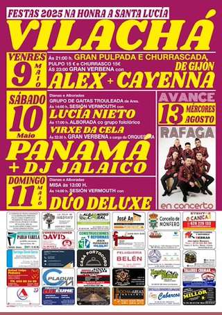 Fechas, información, programa, cartel, imágenes, mapa y ubicación de Santa Lucía de Vilachá   en  Monfero