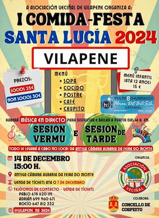 Fechas, información, programa, cartel, imágenes, mapa y ubicación de Santa Lucía de Vilapene (2025)  en  Cospeito
