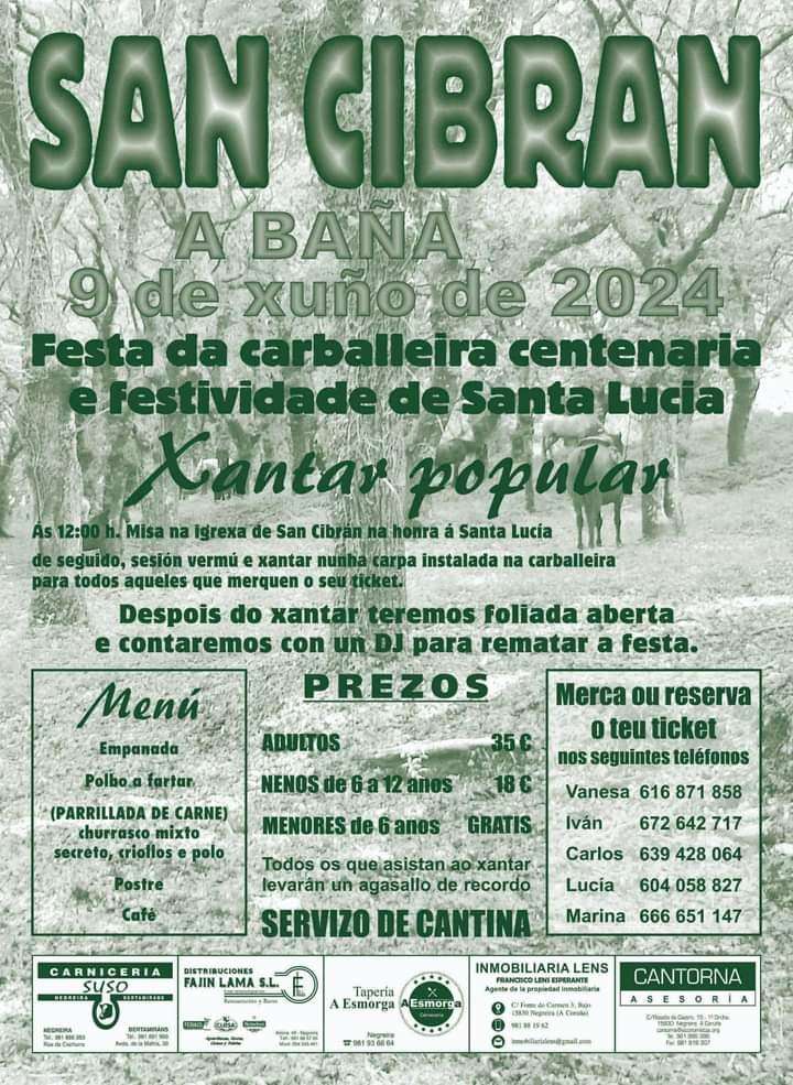 Santa Lucía - Festa da Carballeira Centenaria de San Cibrán (2025) en A Baña