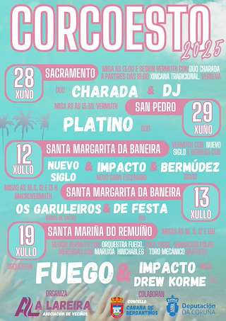 Fechas, información, programa, cartel, imágenes, mapa y ubicación de Santa Margarida de Baneira e Santa Mariña do Remuímo de Corcoesto   en  Cabana de Bergantiños