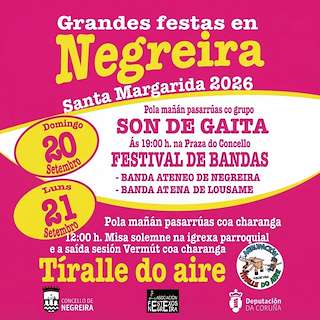 Fechas, información, programa, cartel, imágenes, mapa y ubicación de Santa Margarida (2026) en Negreira