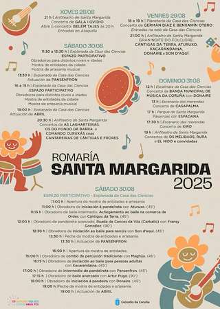 Fechas, información, programa, cartel, imágenes, mapa y ubicación de Santa Margarita  en  A Coruña