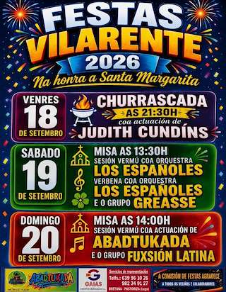 Fechas, información, programa, cartel, imágenes, mapa y ubicación de Santa Margarita de Villarente (2026) en Abadín