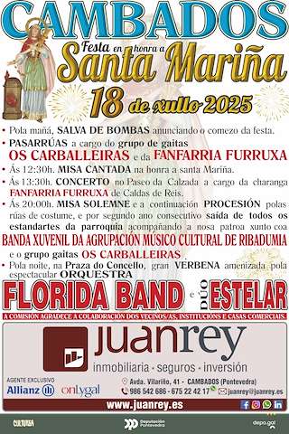Fechas, información, programa, cartel, imágenes, mapa y ubicación de Santa Mariña  en  Cambados