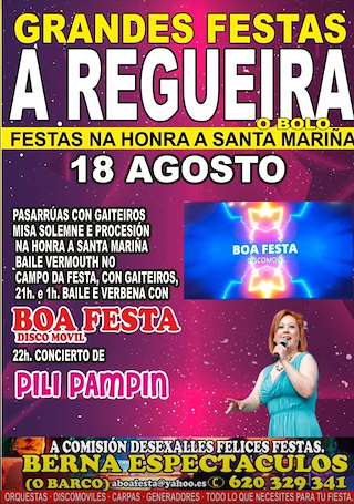 Fechas, información, programa, cartel, imágenes, mapa y ubicación de Santa Mariña de A Regueira  en  O Bolo