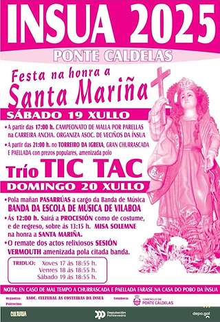 Fechas, información, programa, cartel, imágenes, mapa y ubicación de Santa Mariña de Insua  en  Ponte Caldelas