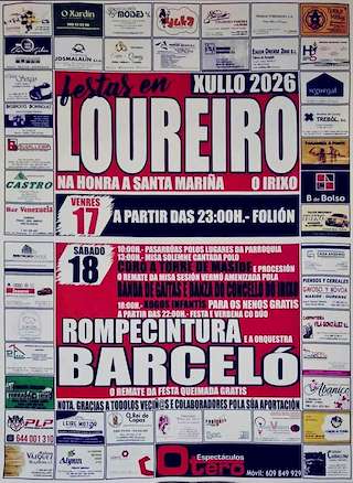 Fechas, información, programa, cartel, imágenes, mapa y ubicación de Santa Mariña de Loureiro  (2026)  en  O Irixo