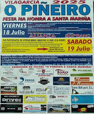 Fechas, información, programa, cartel, imágenes, mapa y ubicación de Santa Mariña de O Piñeiro  en  Vilagarcía de Arousa