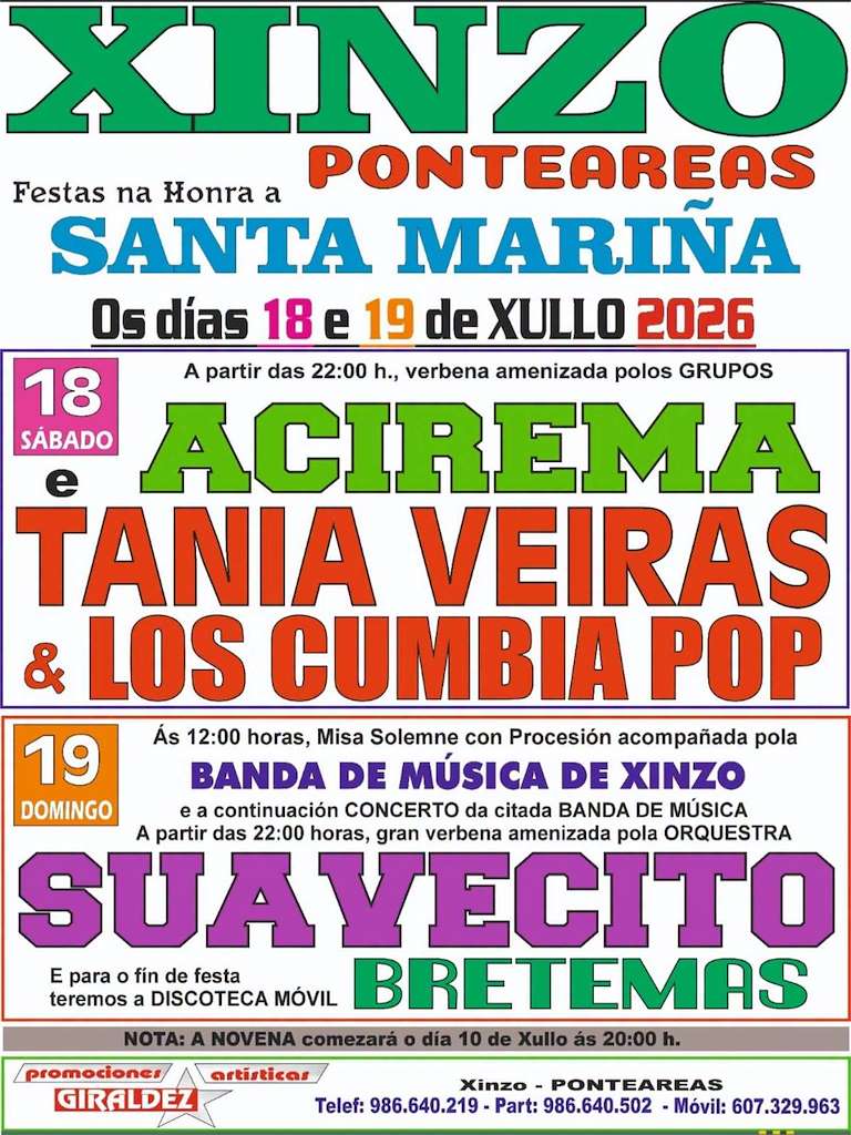 Santa Mariña de Xinzo (2026) en Ponteareas