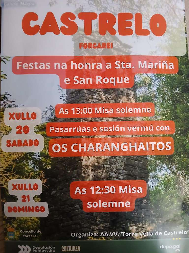 Santa Mariña e San Roque de Castrelo en Forcarei
