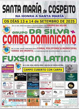 Fechas, información, programa, cartel, imágenes, mapa y ubicación de Santa María  en  Cospeito