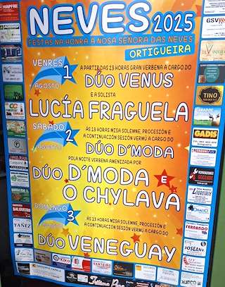 Fechas, información, programa, cartel, imágenes, mapa y ubicación de Santa María das Neves  en  Ortigueira