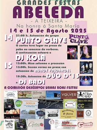 Fechas, información, programa, cartel, imágenes, mapa y ubicación de Santa María de Abeleda  en  A Teixeira