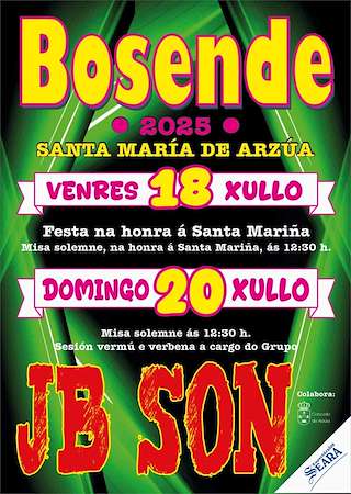 Fechas, información, programa, cartel, imágenes, mapa y ubicación de Santa María de Bosende  en  Arzúa