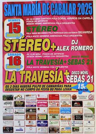 Fechas, información, programa, cartel, imágenes, mapa y ubicación de Santa María de Cabalar  en  A Capela