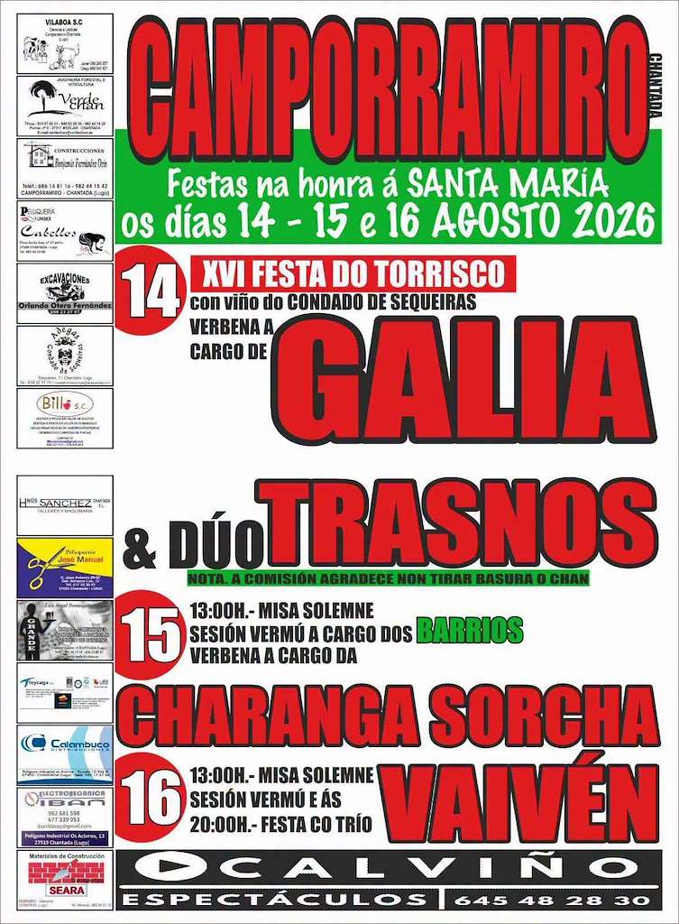 Santa María de Camporramiro - XVI Festa do Torrisco (2026) en Chantada