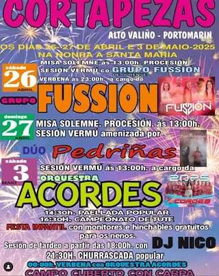 Fechas, información, programa, cartel, imágenes, mapa y ubicación de Santa María de Cortapezas  en  Portomarín