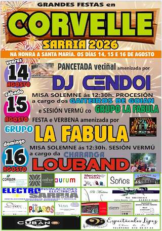 Fechas, información, programa, cartel, imágenes, mapa y ubicación de Santa María de Corvelle (2026) en Sarria