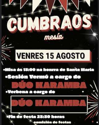 Fechas, información, programa, cartel, imágenes, mapa y ubicación de Santa María de Cumbraos  en  Mesía