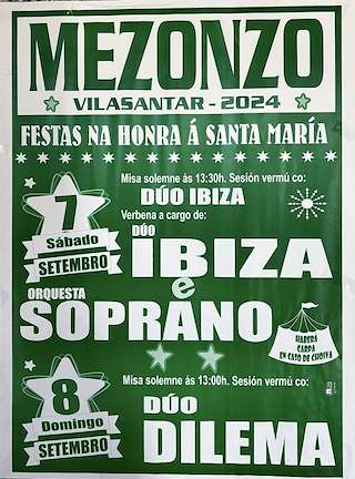 Fechas, información, programa, cartel, imágenes, mapa y ubicación de Santa María de Mezonzo  en  Vilasantar