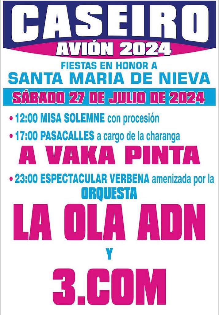 Santa Maria de Nieva de Caseiro  en Avión