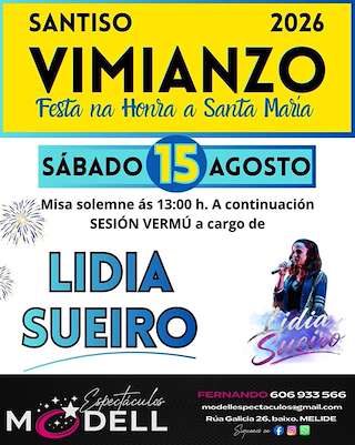 Fechas, información, programa, cartel, imágenes, mapa y ubicación de Santa María de Vimianzo (2026) en Santiso