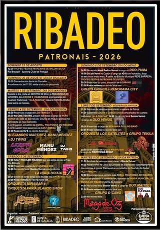 Fechas, información, programa, cartel, imágenes, mapa y ubicación de Santa María do Campo - Fiestas Patronales (2026) en Ribadeo