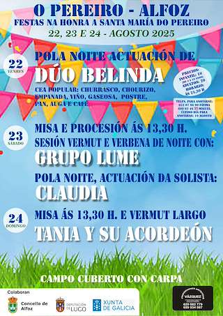 Fechas, información, programa, cartel, imágenes, mapa y ubicación de Santa María do Pereiro  en  Alfoz