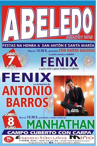 Fechas, información, programa, cartel, imágenes, mapa y ubicación de Santa María e San Antonio de Abeledo  en  Abadín