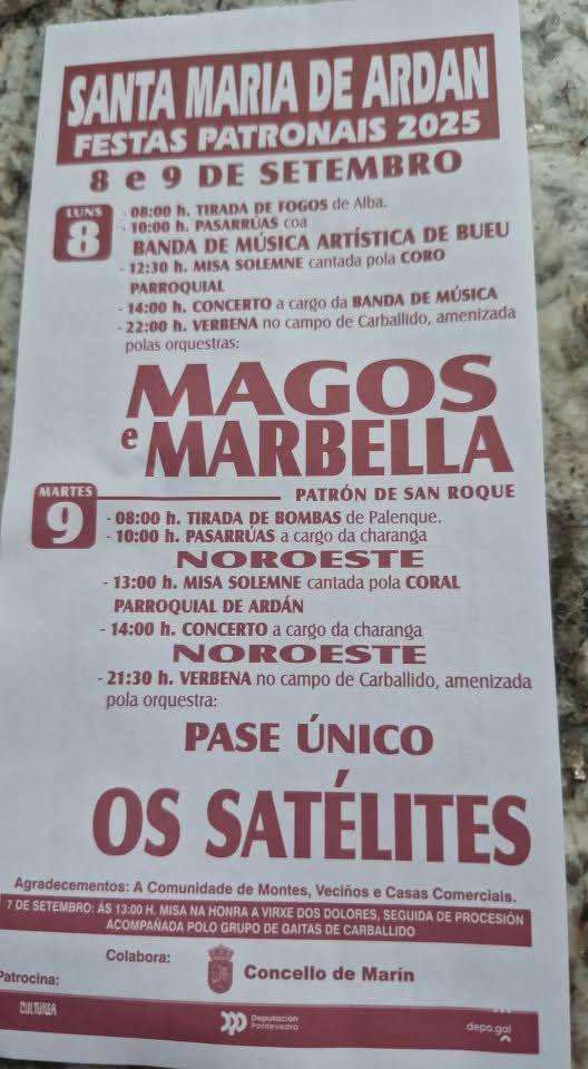 Santa María e San Roque de Ardán en Marín