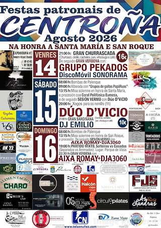Fechas, información, programa, cartel, imágenes, mapa y ubicación de Santa María e San Roque de Centroña (2026) en Pontedeume