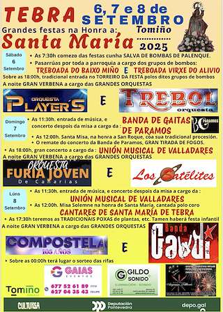 Fechas, información, programa, cartel, imágenes, mapa y ubicación de Santa María e San Roque de Tebra  en  Tomiño