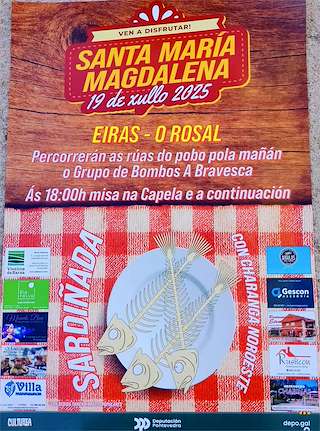 Fechas, información, programa, cartel, imágenes, mapa y ubicación de Santa Maria Magdalena de Eiras  en  O Rosal