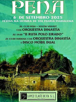 Fechas, información, programa, cartel, imágenes, mapa y ubicación de Santa María Magdalena de Pena  en  Castroverde