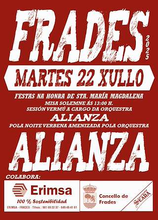 Fechas, información, programa, cartel, imágenes, mapa y ubicación de Santa María Magdalena  en  Frades