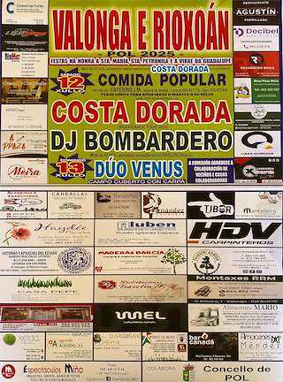 Fechas, información, programa, cartel, imágenes, mapa y ubicación de Santa María, Santa Petronila e Virxe da Guadalupe de Valonga e Rioxán   en  Pol