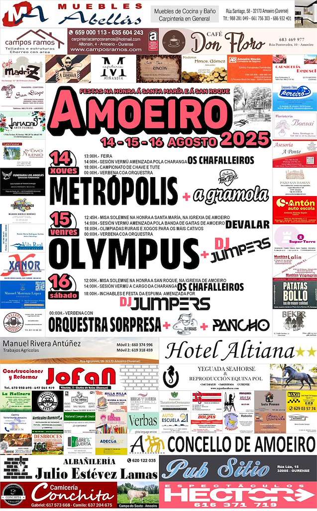 Santa María y San Roque en Amoeiro