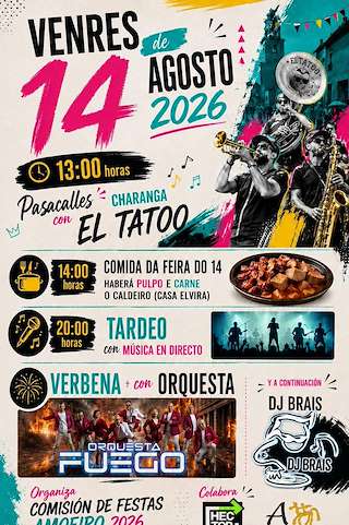 Fechas, información, programa, cartel, imágenes, mapa y ubicación de Santa María y San Roque (2026) en Amoeiro