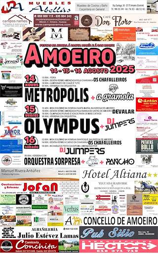 Fechas, información, programa, cartel, imágenes, mapa y ubicación de Santa María y San Roque  en  Amoeiro