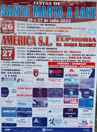 Fechas, información, programa, cartel, imágenes, mapa y ubicación de Santa Marta de A Laxe (2026)  en  Vilagarcía de Arousa